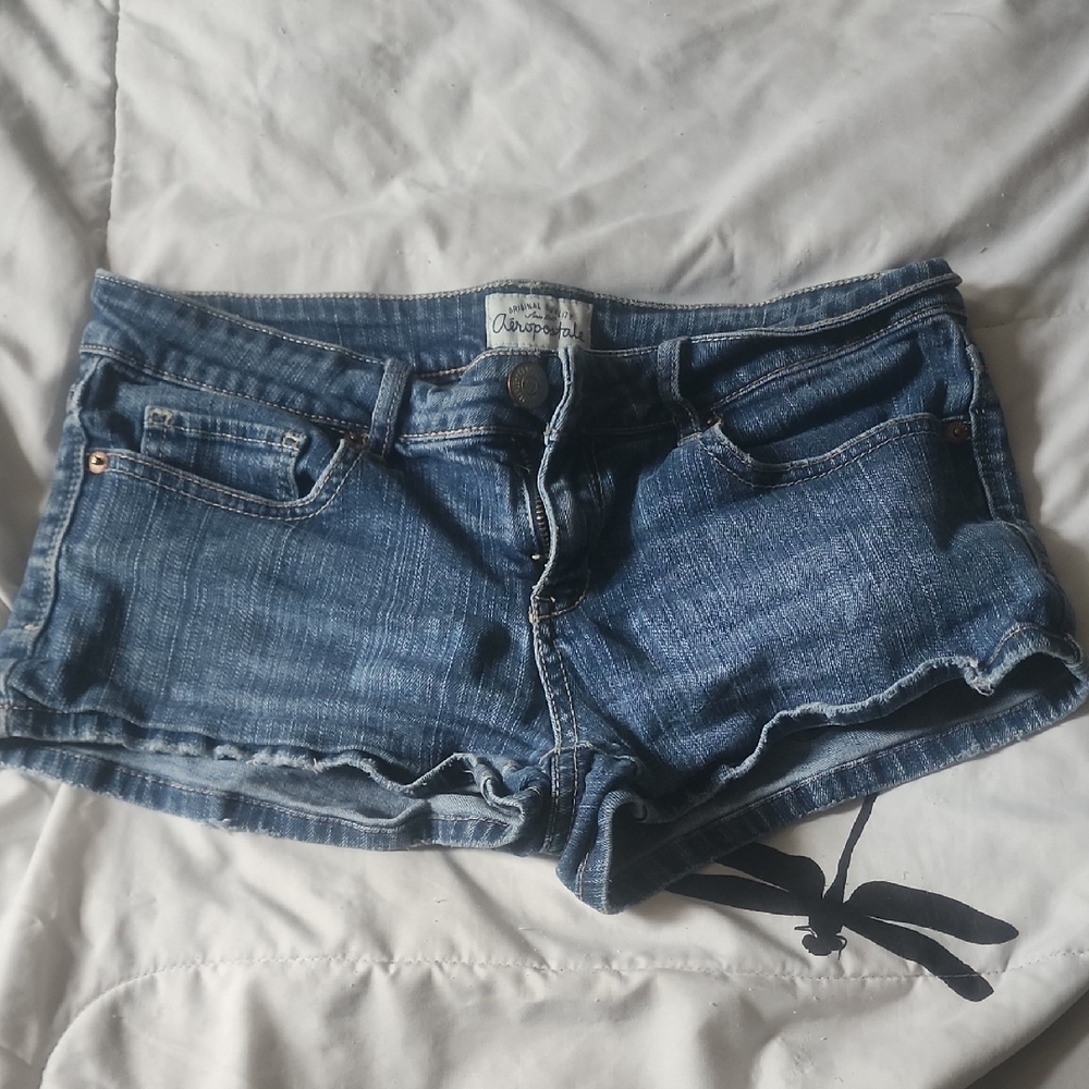 Aeropostale Blue Jean Shorts Classic Cut-Off Style